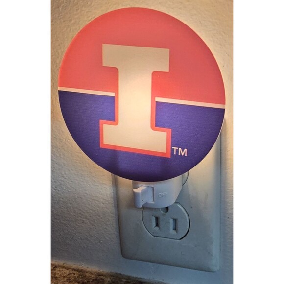 University of Illinois Fighting Illini Bundle Plate Frame Nightlight Koozie Cups - Picture 6 of 7